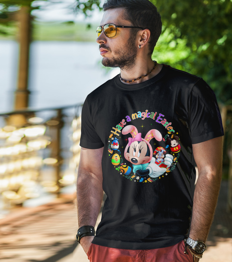 Have A Magical Easter Minnie Mouse With Easter Eggs And Bunny Ears T-Shirt