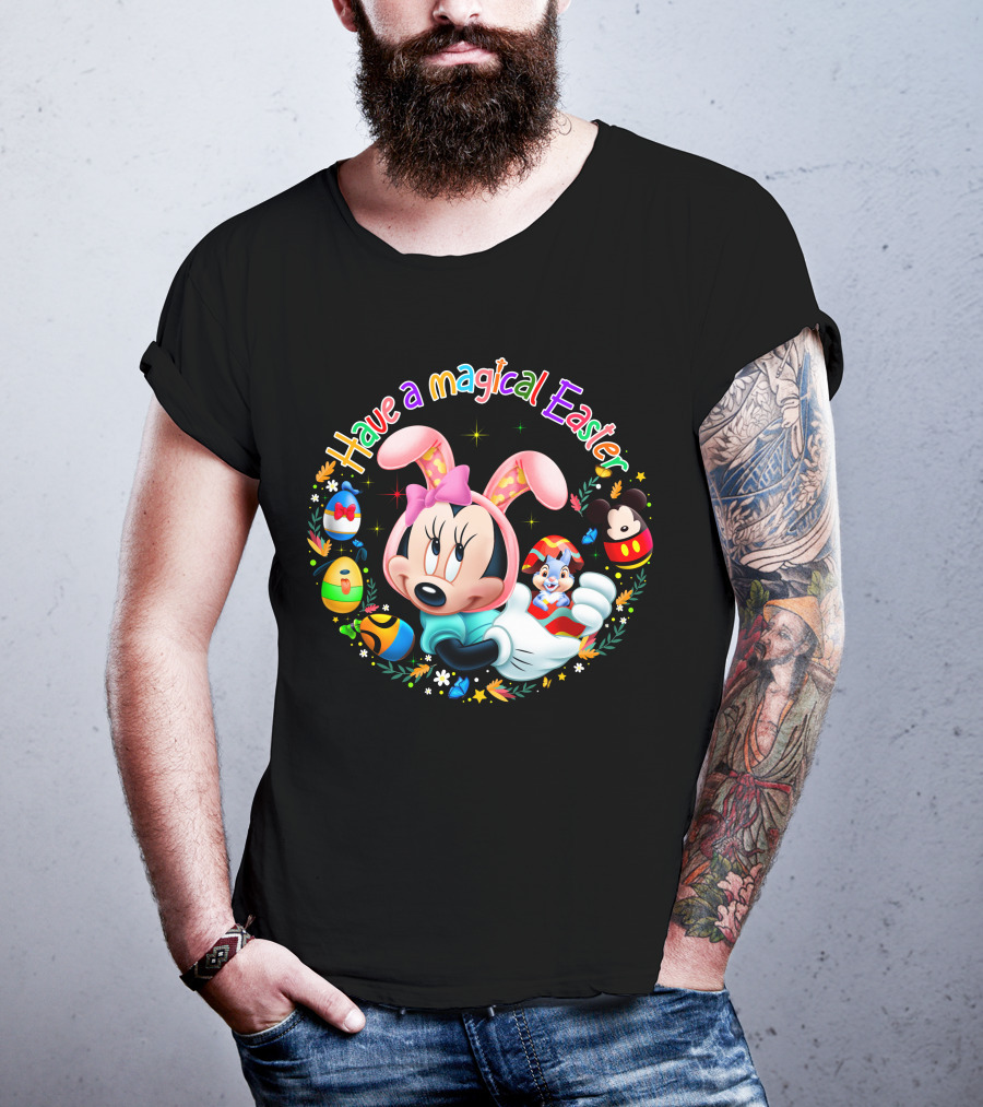 Have A Magical Easter Minnie Mouse With Easter Eggs And Bunny Ears T-Shirt