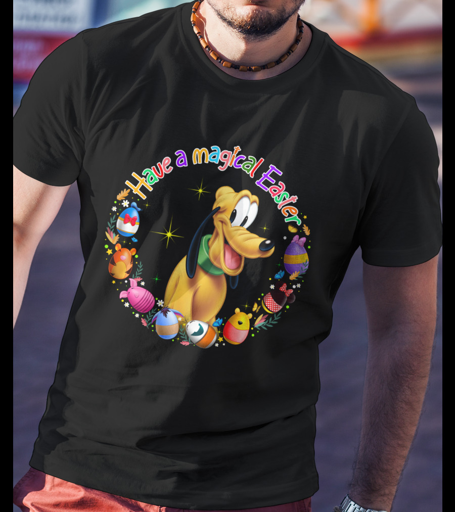 Have A Magical Easter Pluto Disney Holiday Celebration T-Shirt
