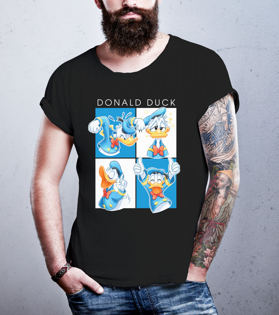 Donald Duck Emotions Blue Sailor Hat Bow Tie T-Shirt
