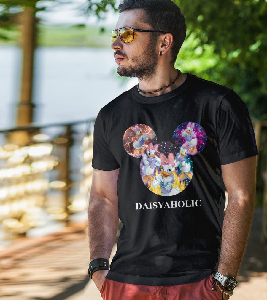 Daisy Daisyaholic Galaxy Flames Disney Mickey Ears T-Shirt