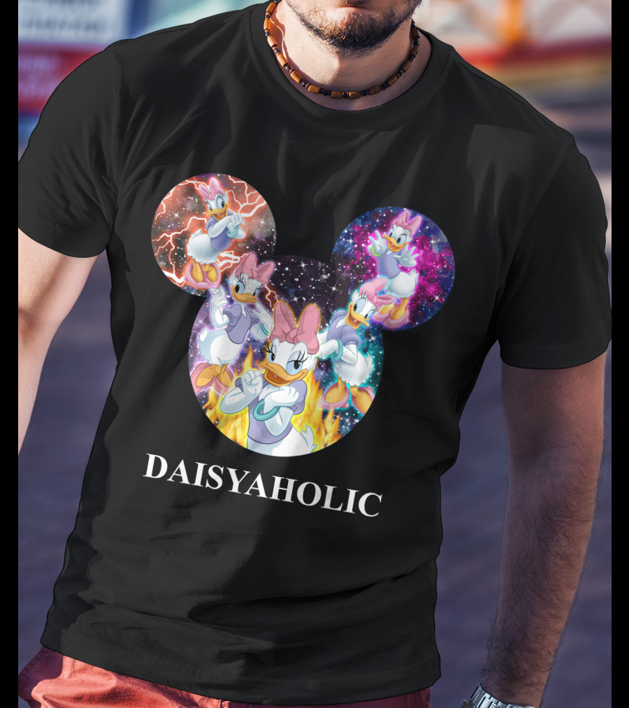 Daisy Daisyaholic Galaxy Flames Disney Mickey Ears T-Shirt