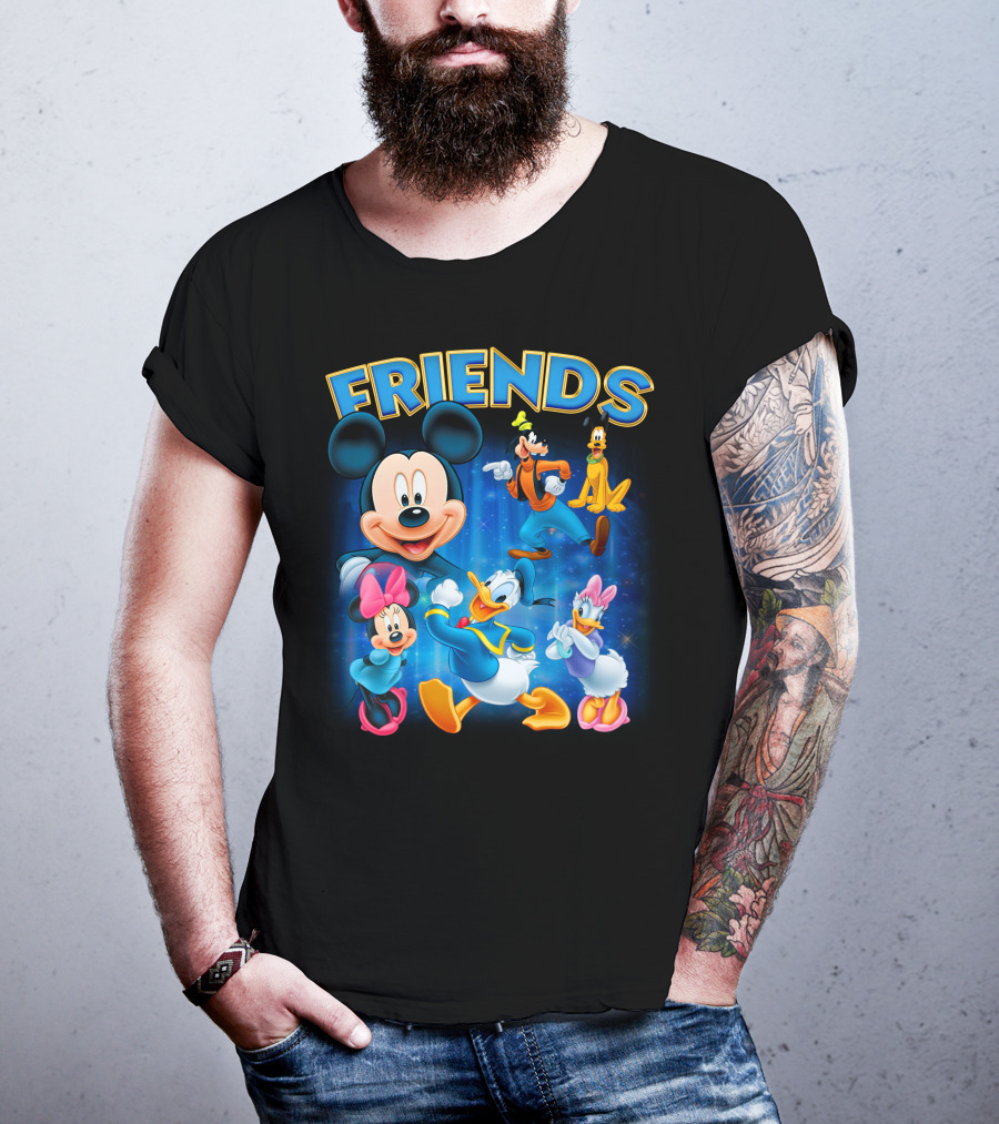 Mickey Mouse And Friends Disney Characters Mickey Mouse Donald Duck Daisy Duck Minnie Mouse Goofy Pluto T-Shirt