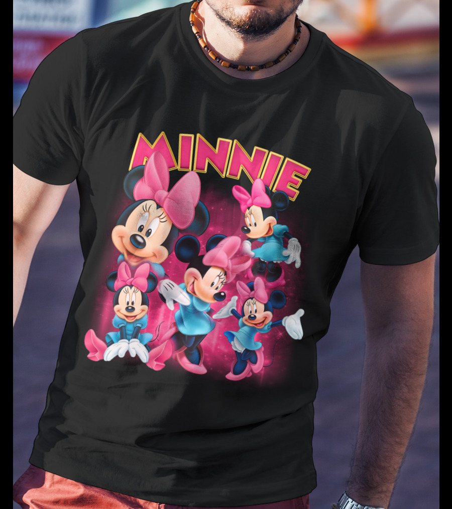 Minnie Mouse Pink And Blue Outfits With Bows T-Shirt