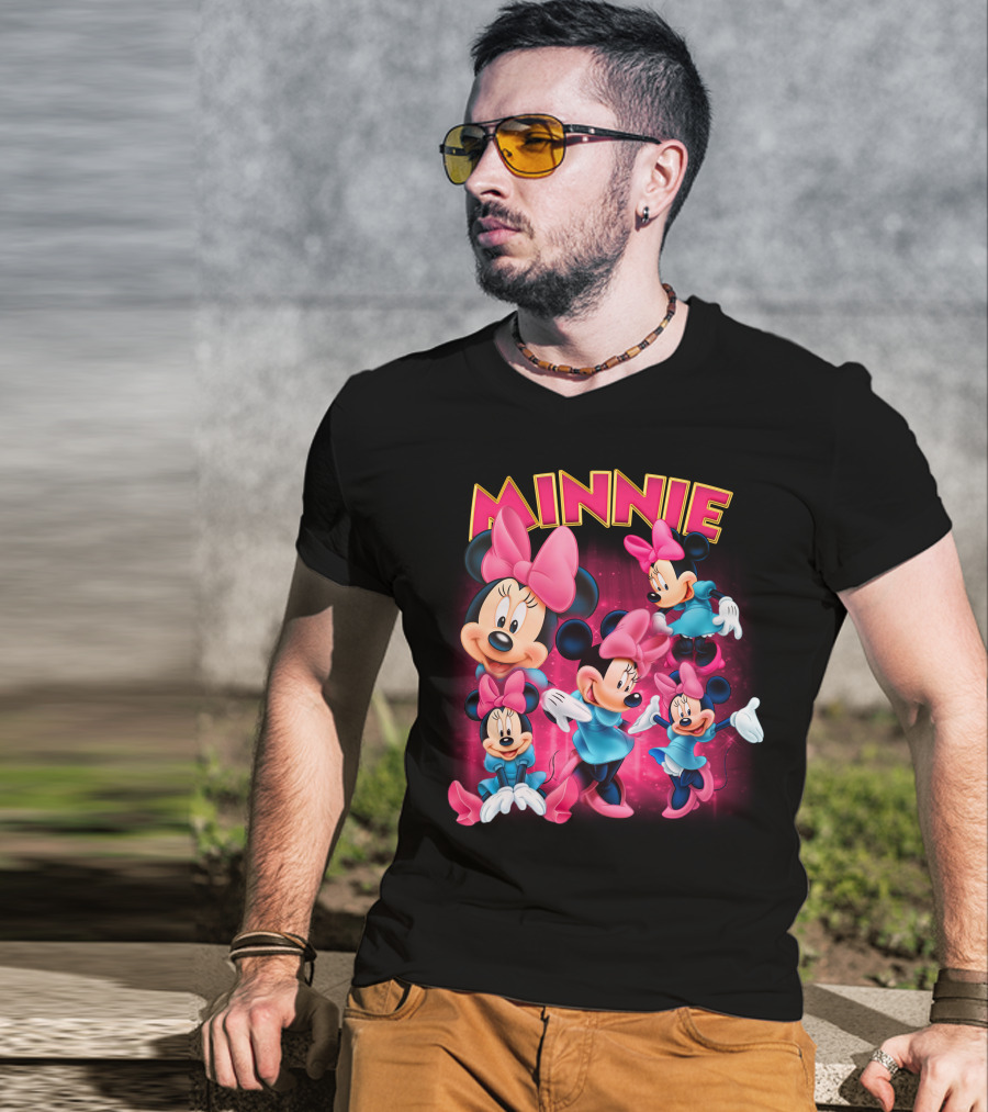 Minnie Mouse Pink And Blue Outfits With Bows T-Shirt
