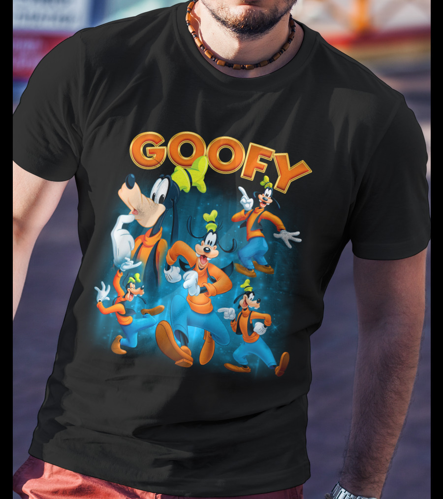 Goofy Classic Character Multiple Poses Dynamic Expressions T-Shirt
