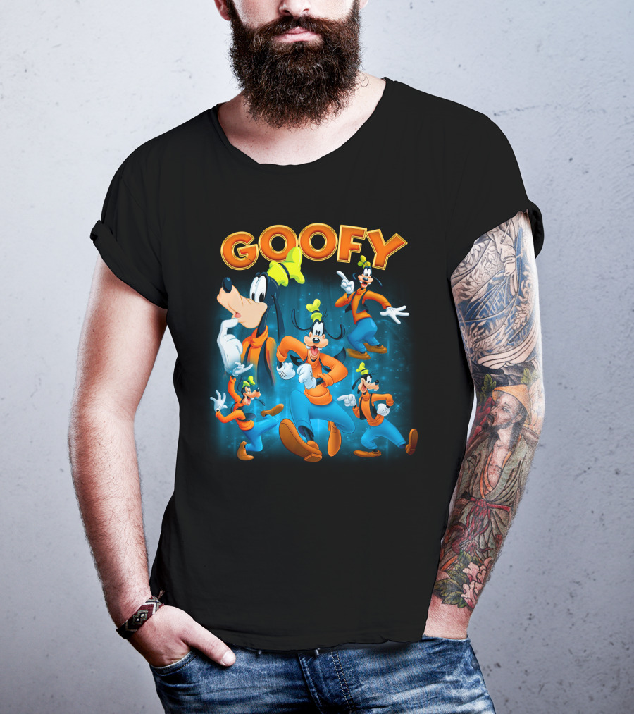 Goofy Classic Character Multiple Poses Dynamic Expressions T-Shirt