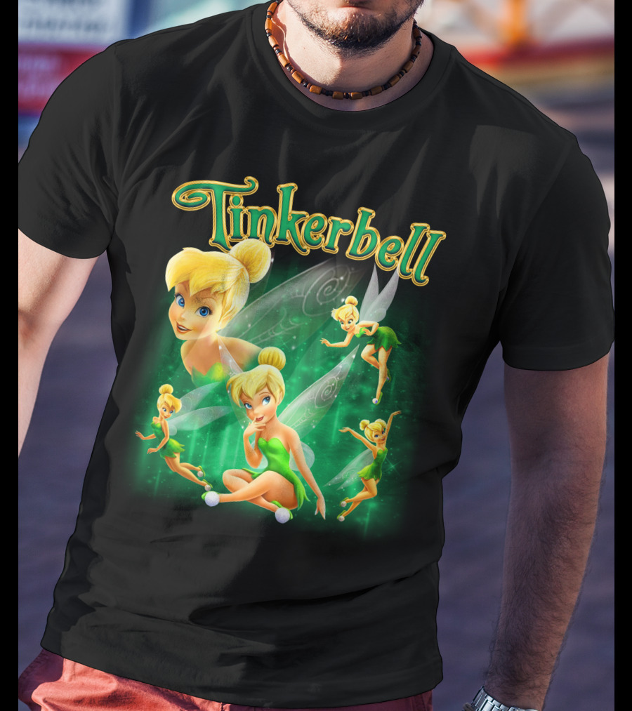 Tinkerbell Magical Green Fairy Poses And Expressions T-Shirt