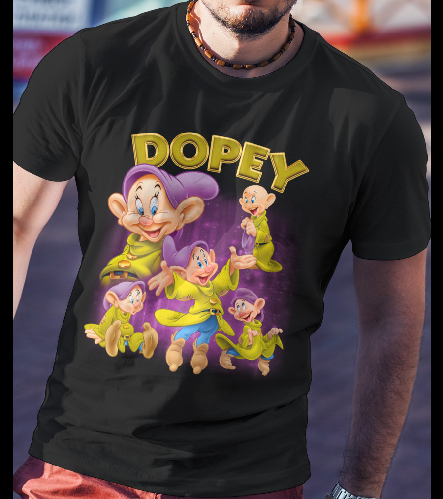 Dopey Disney Snow White Character Multiple Expressions T-Shirt