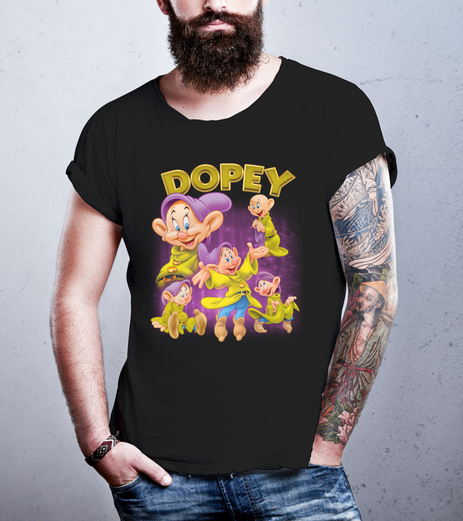 Dopey Disney Snow White Character Multiple Expressions T-Shirt