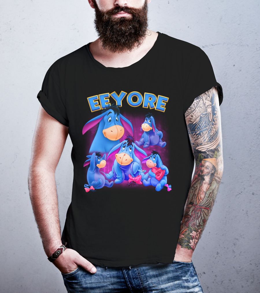 Eeyore Winnie The Pooh Characters Colorful Expressions T-Shirt