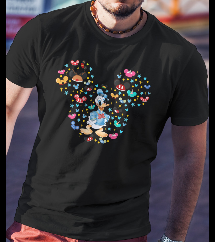 Donald Duck Mickey Mouse Ears Disney Icons T-Shirt