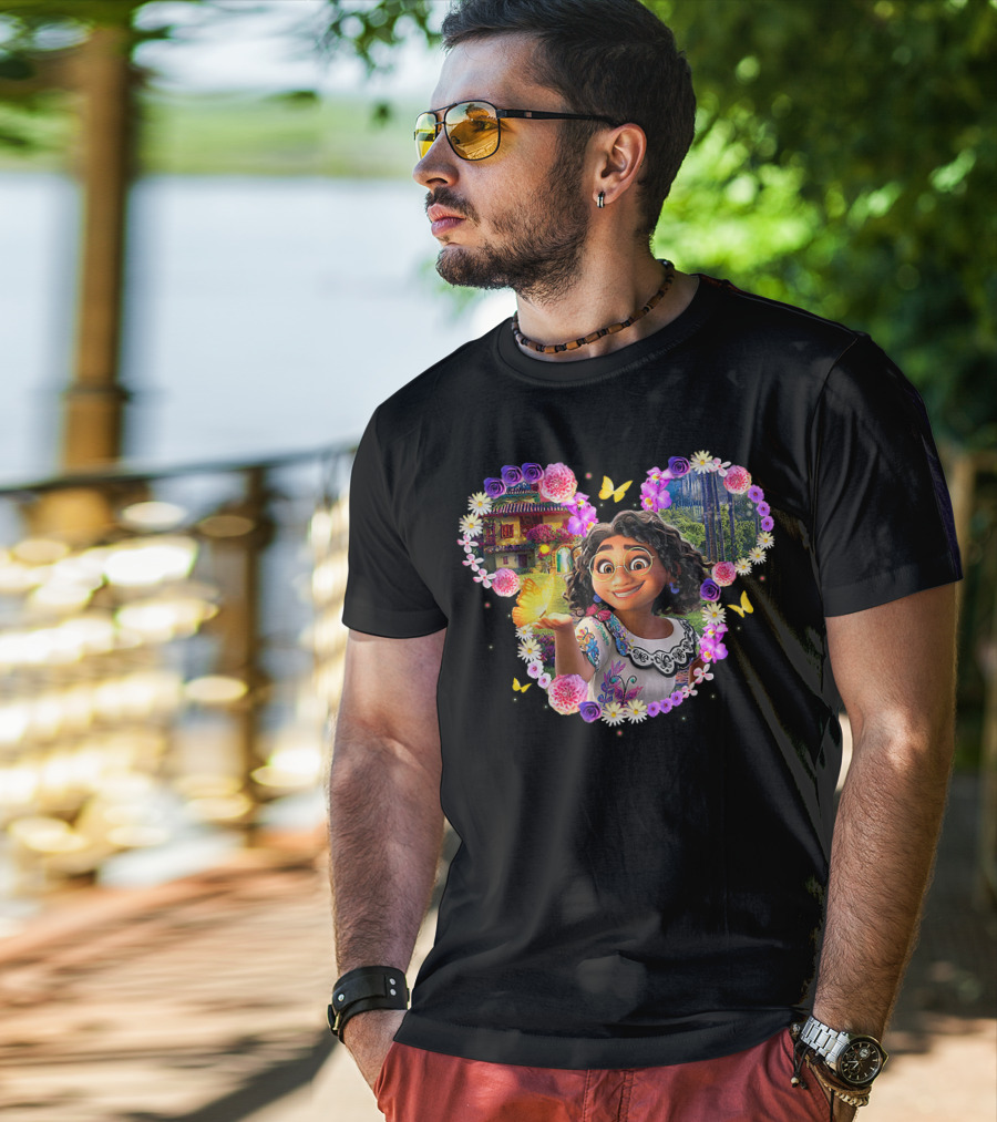 Mirabel Encanto Butterfly Floral Heart T-Shirt