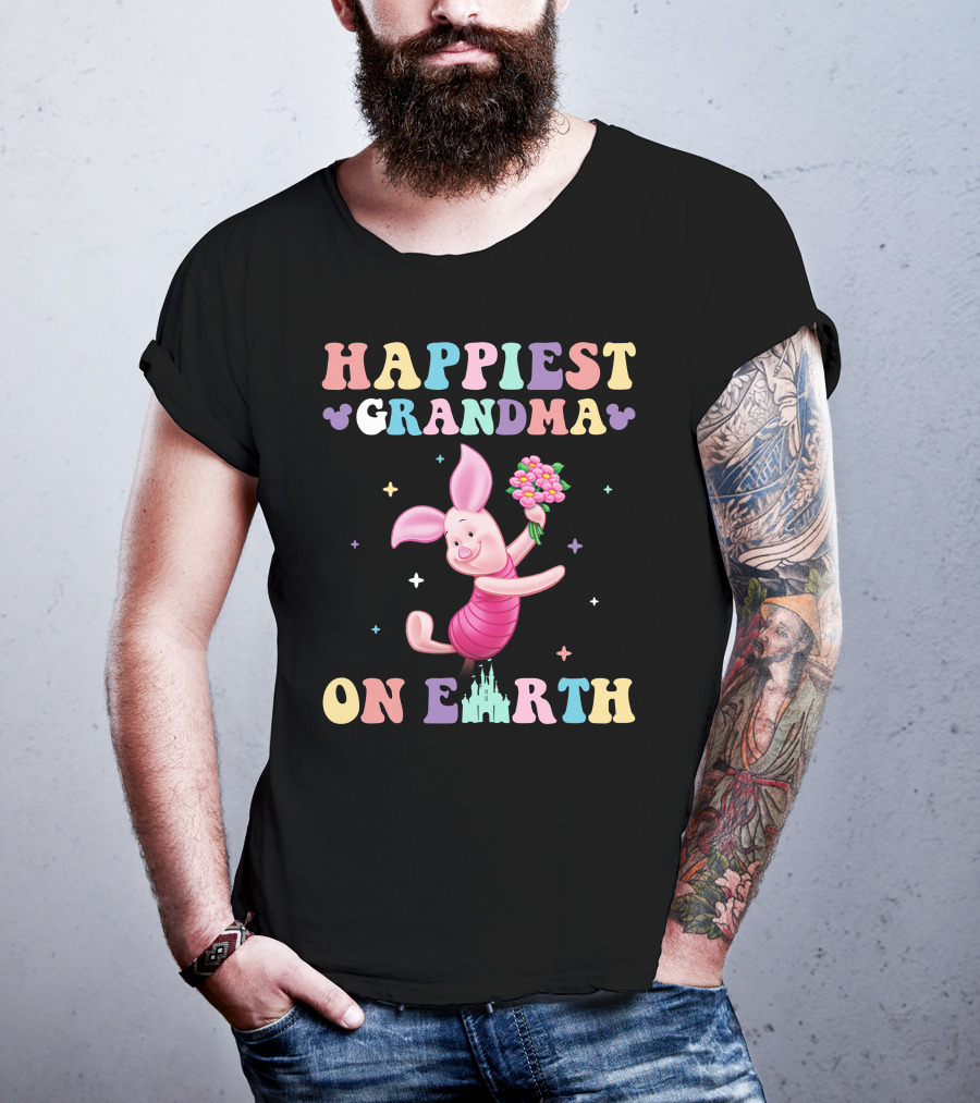 Happiest Grandma On Earth Piglet T-Shirt