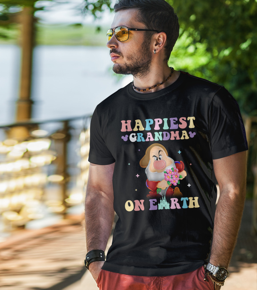 Happiest Grandma On Earth Grumpy Dwarf Disney Magic Kingdom T-Shirt