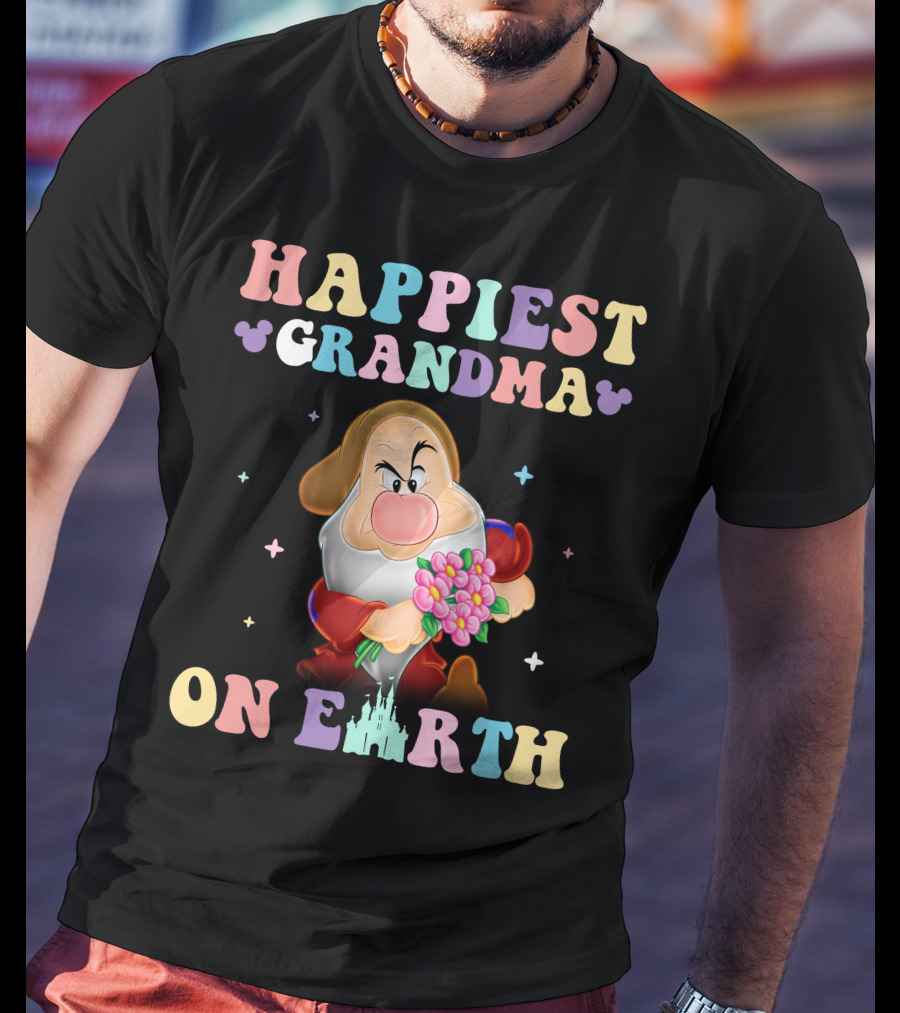 Happiest Grandma On Earth Grumpy Dwarf Disney Magic Kingdom T-Shirt
