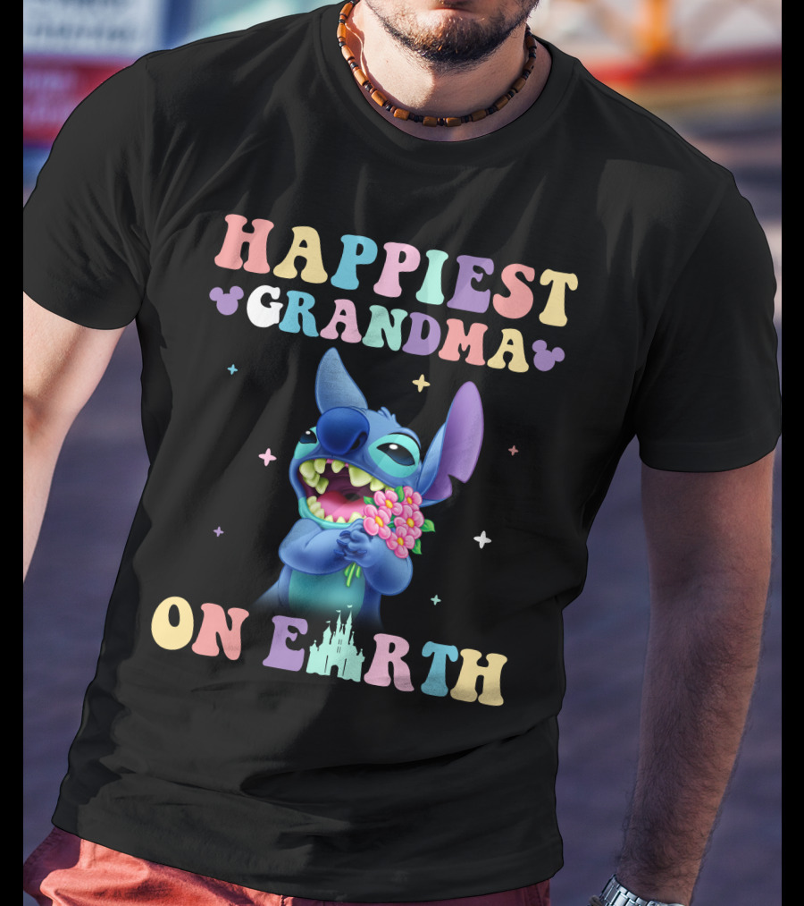 Happiest Grandma On Earth Stitch Disney T-Shirt