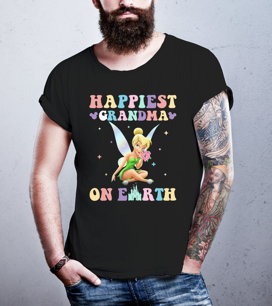 Happiest Grandma On Earth Tinkerbell T-Shirt