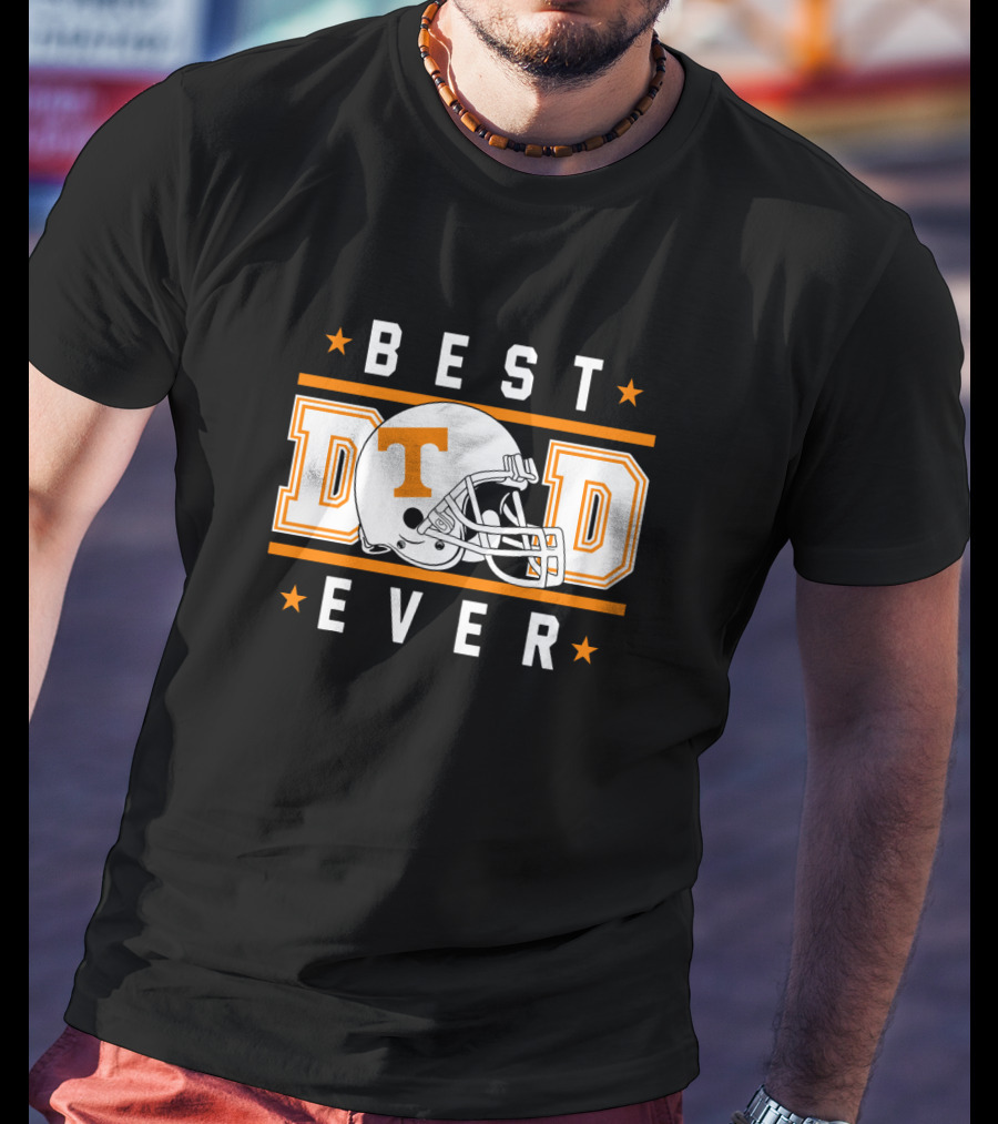 Best Dad Ever Tennessee Volunteers Football Helmet T-Shirt