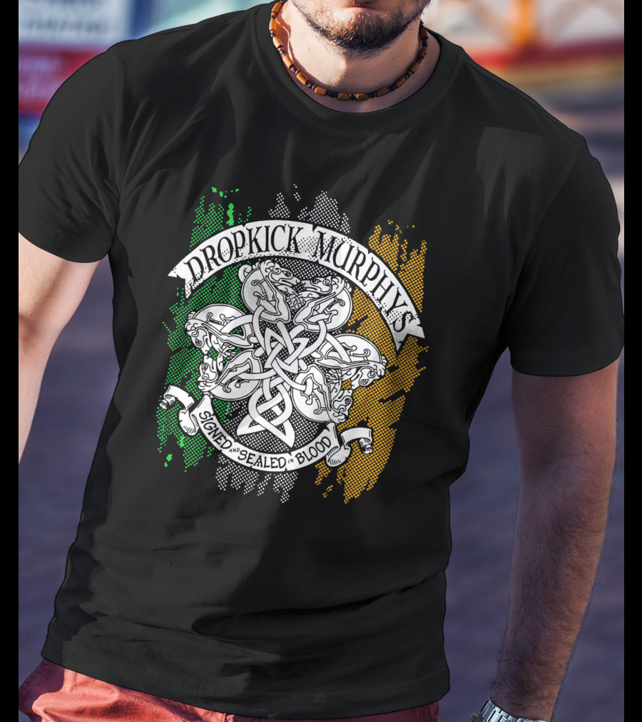 Dropkick Murphys Signed And Sealed In Blood Irish Celtic Knot T-Shirt
