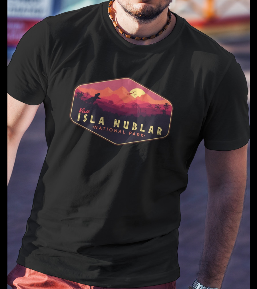 Visit Isla Nublar National Park Jurassic World Parody Jurassic Park T-Shirt