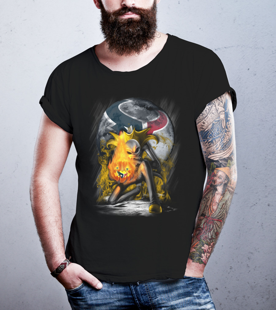 Texans Nightmare Before Christmas Crossover Halloween Football T-Shirt