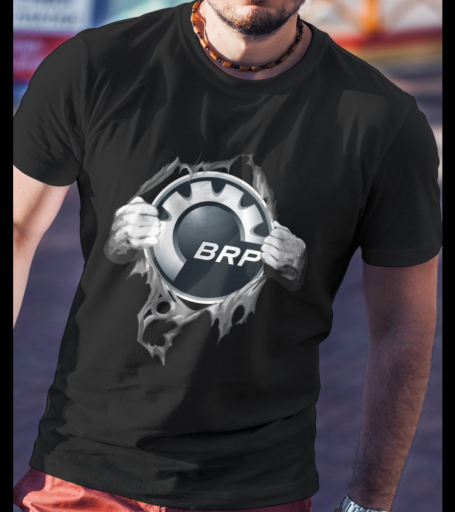 BRP Can-Am Logo With Hands Ripping Through T-Shirt