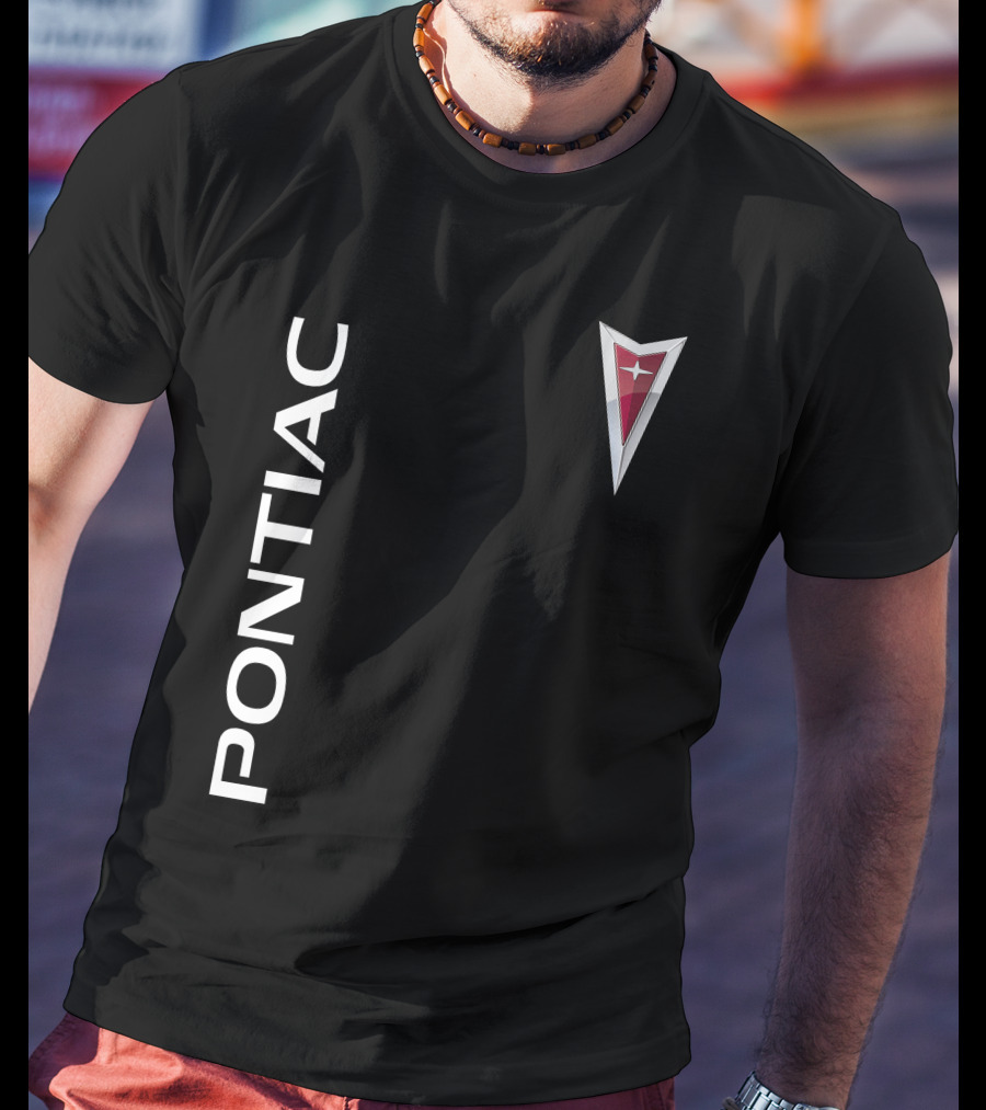 Pontiac Vertical Text With Classic Arrowhead T-Shirt