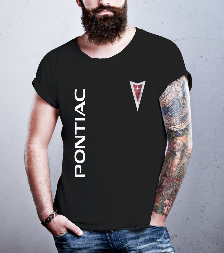 Pontiac Vertical Text With Classic Arrowhead T-Shirt