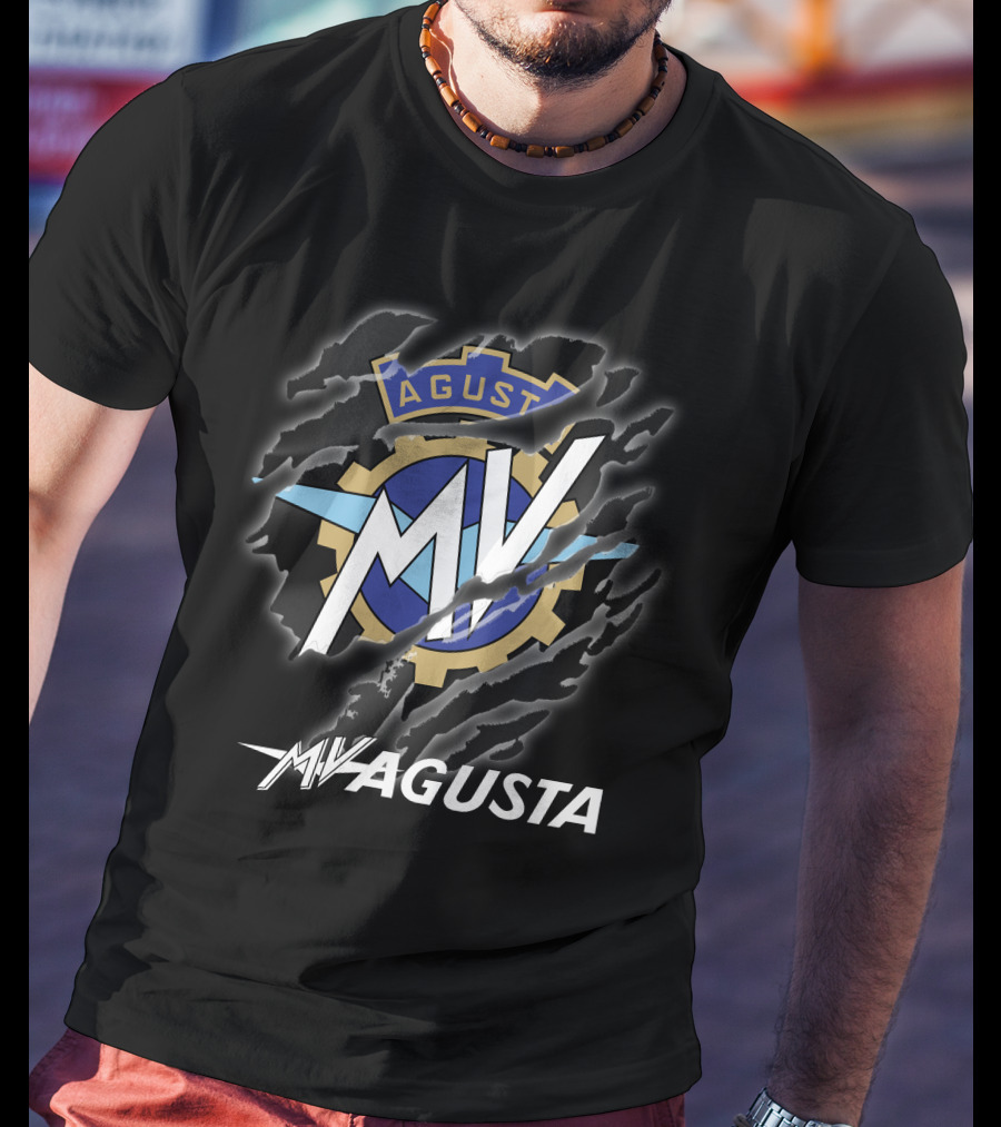 MV Agusta Emblem With Scratch Effect T-Shirt