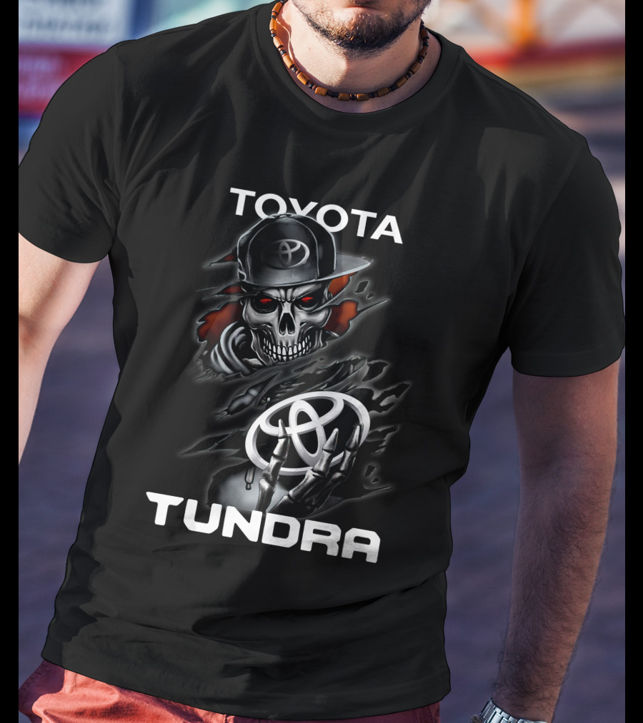 TOYOTA TUNDRA Skeleton Hoodie Emblem T-Shirt