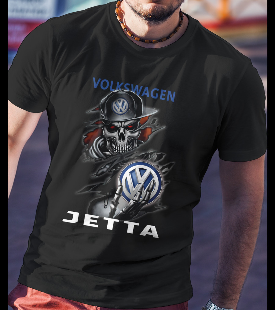 Volkswagen Jetta Skull VW Logo Dark T-Shirt