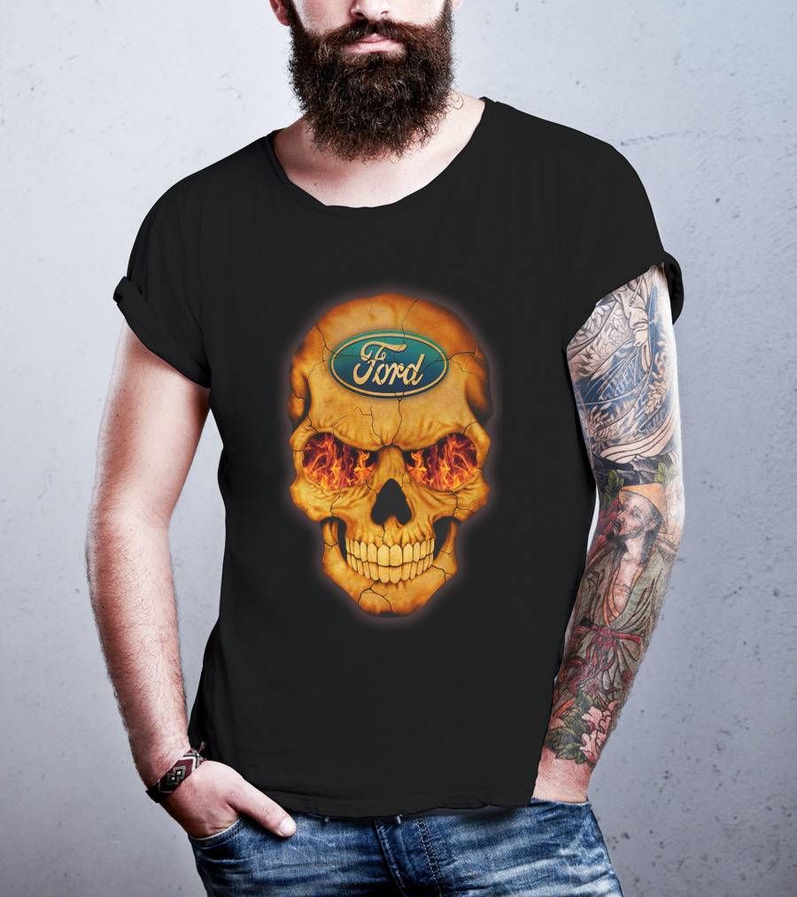 Ford Skull Flaming Eyes T-Shirt