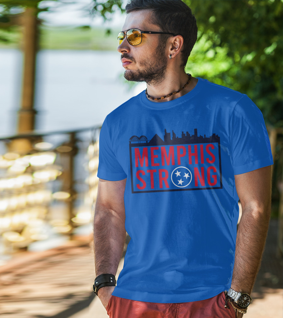 MEMPHIS STRONG Tennessee Skyline Three Stars T-Shirt