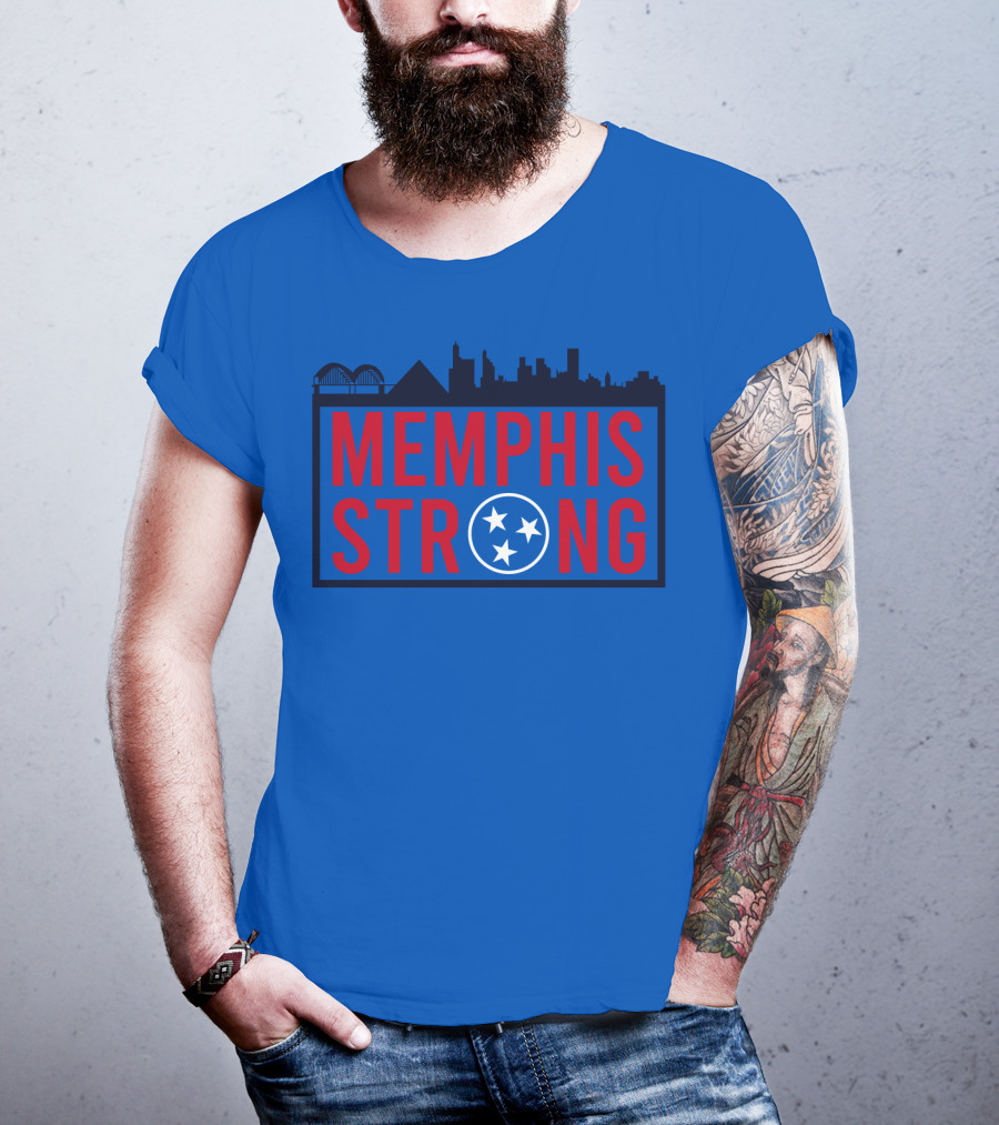 MEMPHIS STRONG Tennessee Skyline Three Stars T-Shirt