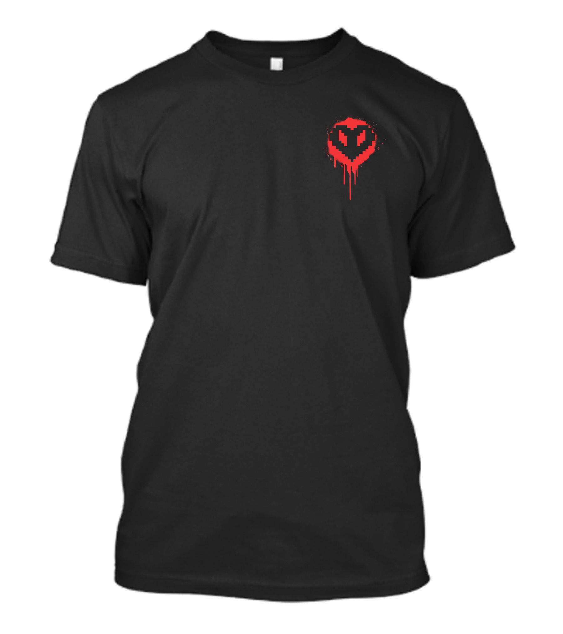 Philza1 Merch Dripping Pixel Heart T-Shirt