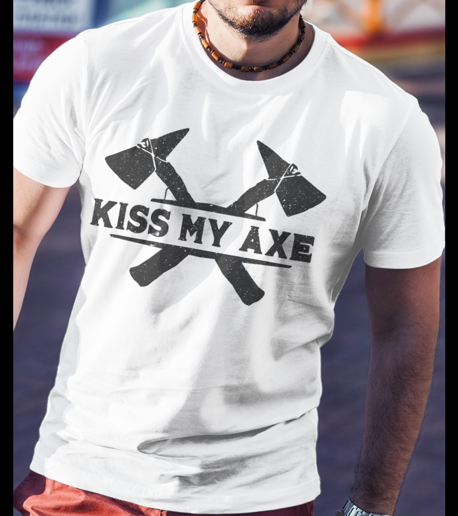 Kiss My Axe Vintage Hatchet Axe Throwing T-Shirt