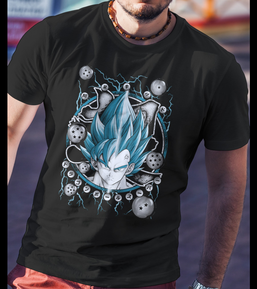 Goku X Vegeta Super Saiyan Blue Dragon Ball Z Kai Kenji T-Shirt