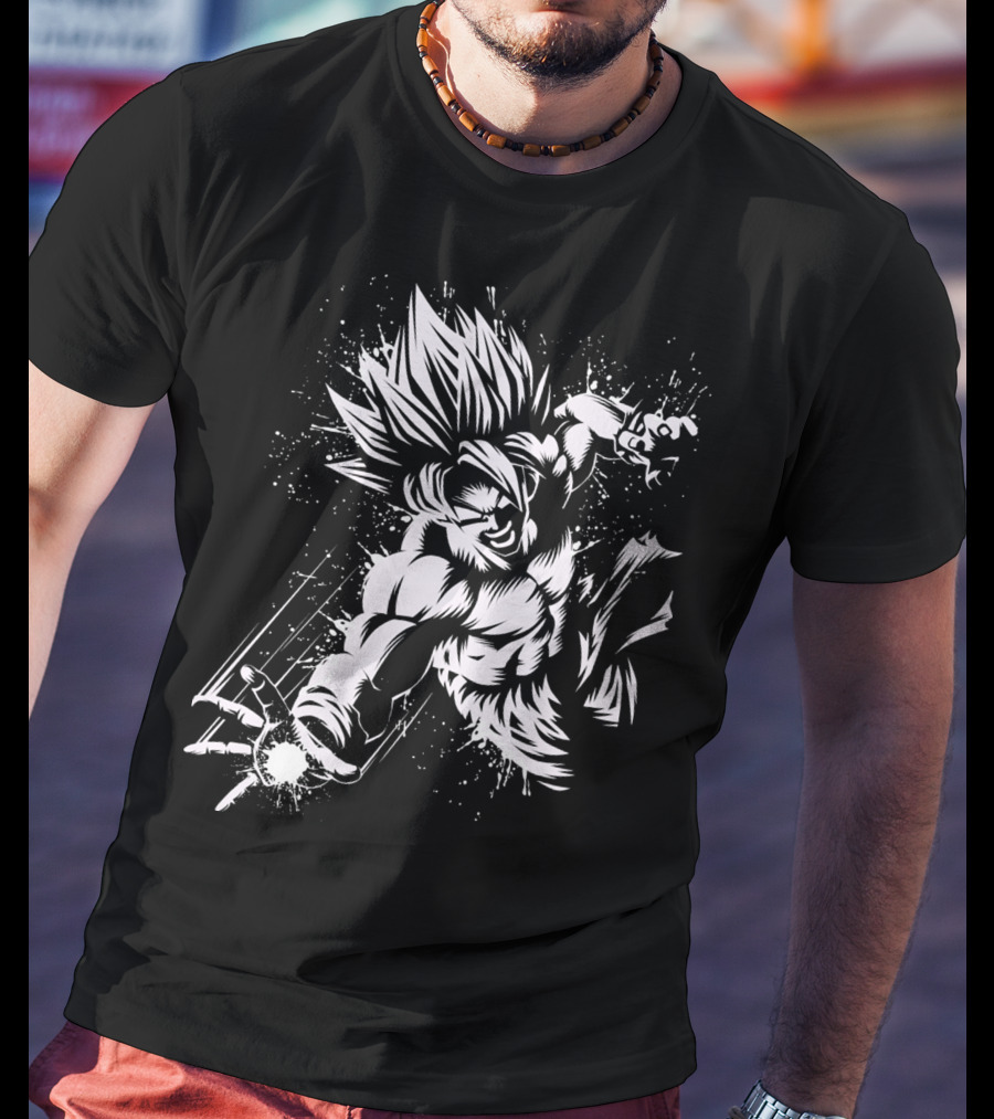 Super Saiyan Power Burst Action Attack T-Shirt