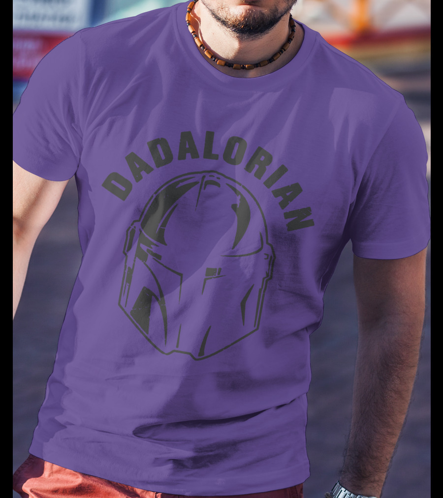 Dadalorian Funny Family Daddy Lover Father's Day Mandalorian Helmet T-Shirt