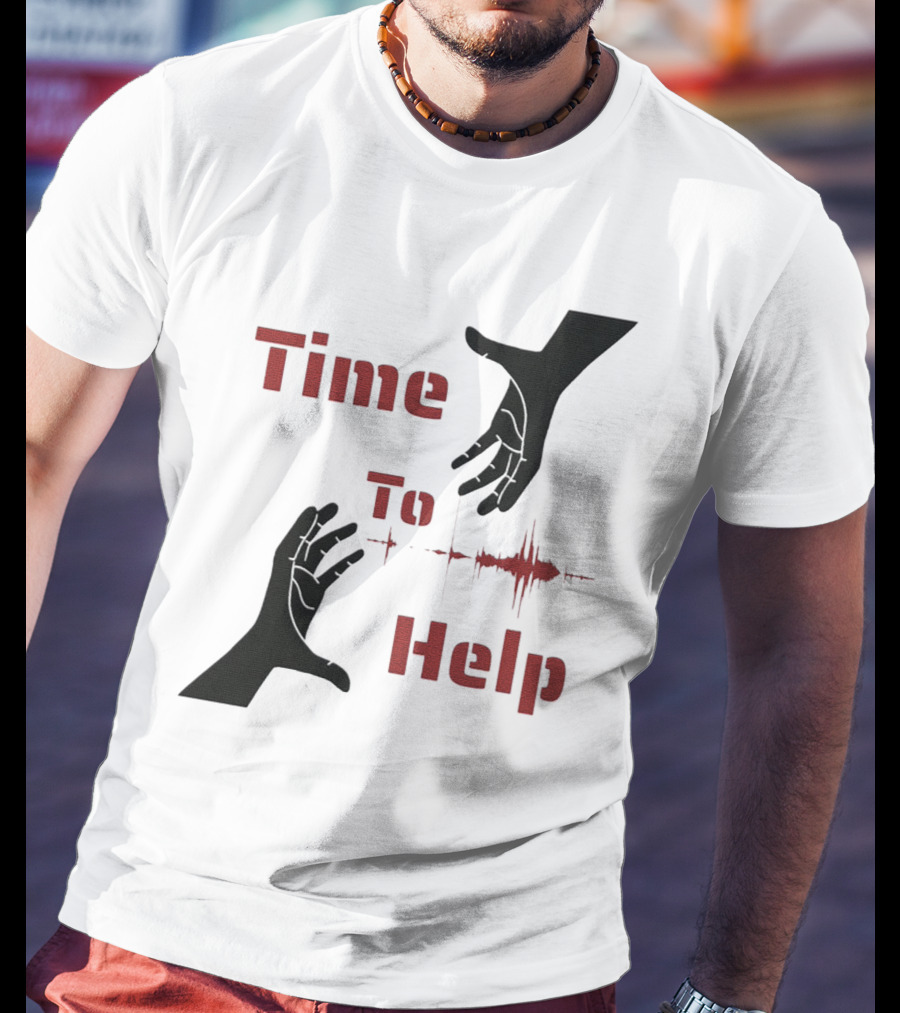 Time To Help Turkey Aid Hands And Heartbeat T-Shirt