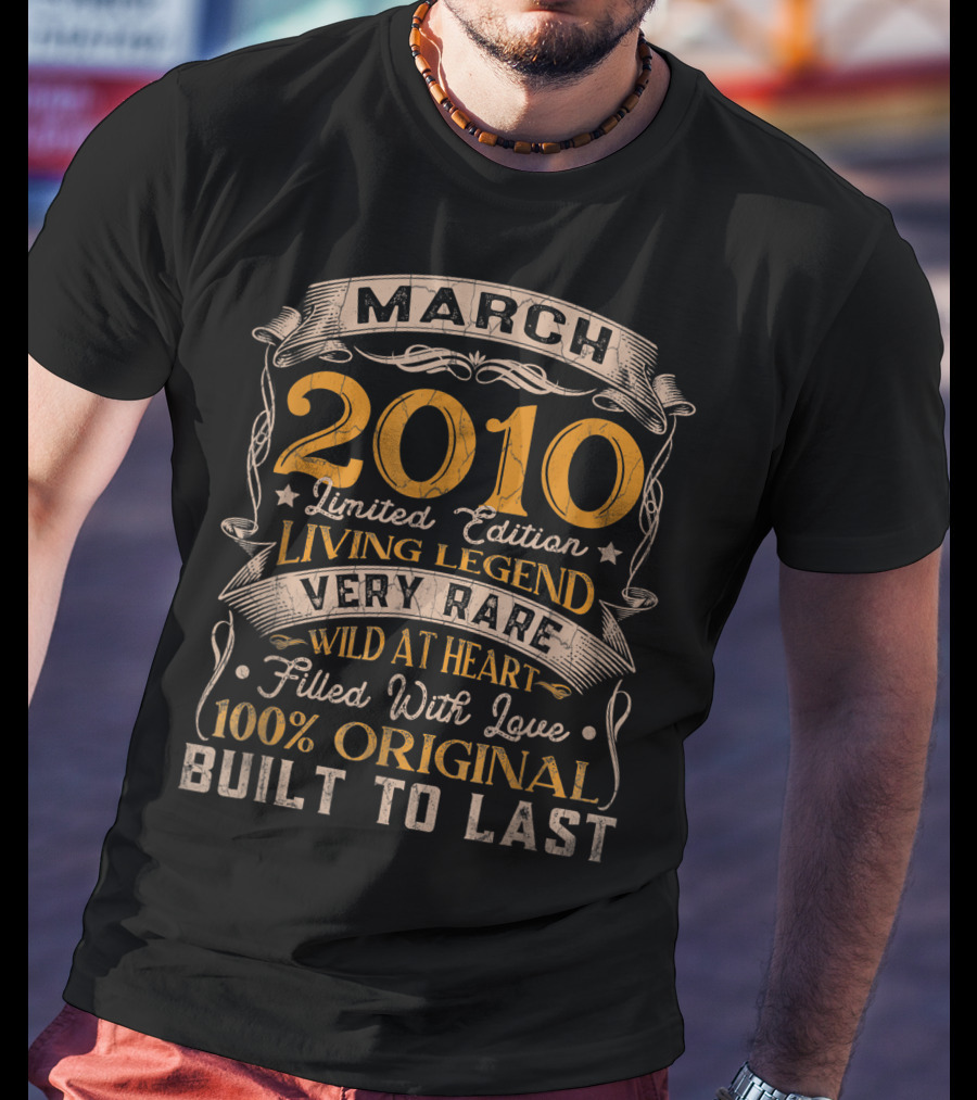 March 2010 Living Legend Very Rare Wild At Heart Filled With Love 100% Original Built To Last T-Shirt