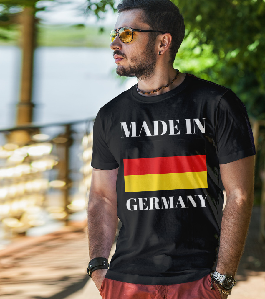 Made In Germany Flag Design Born In Germany Gift German Gift T-Shirt