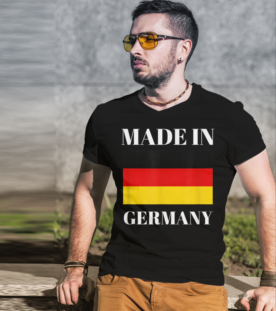 Made In Germany Flag Design Born In Germany Gift German Gift T-Shirt