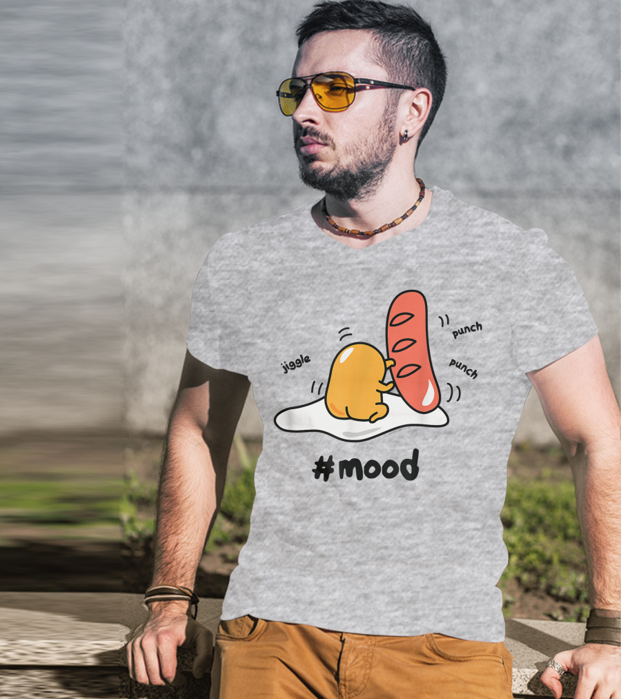 Gudetama Jiggle Punch Punch Hot Dog #Mood T-Shirt