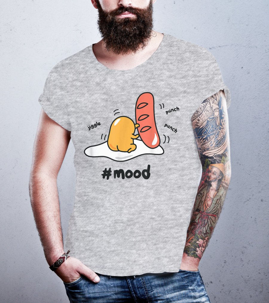 Gudetama Jiggle Punch Punch Hot Dog #Mood T-Shirt