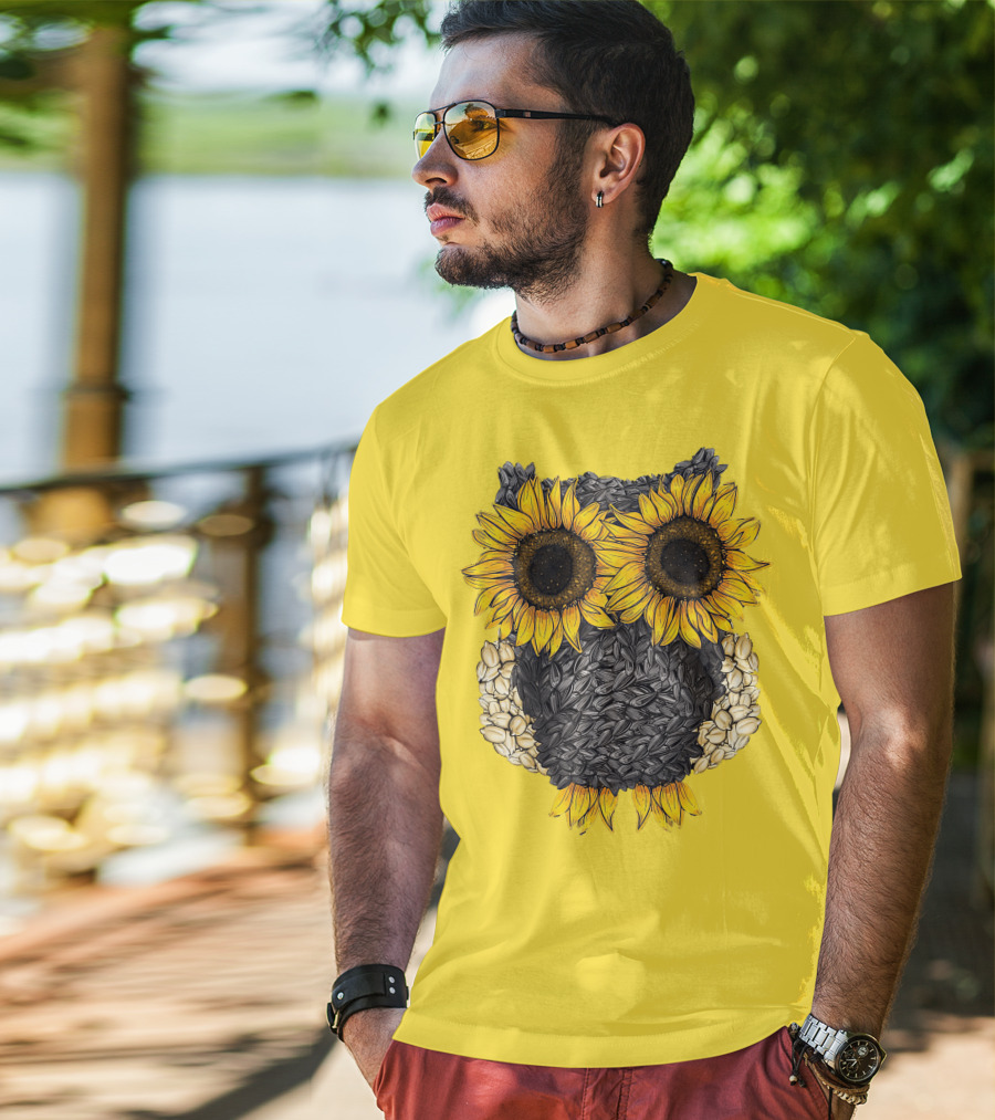 Sunflower Sunflower Owl Owl Sunflower Sunflower T-Shirt