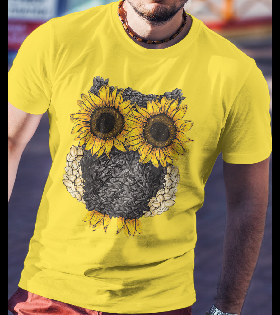 Sunflower Sunflower Owl Owl Sunflower Sunflower T-Shirt