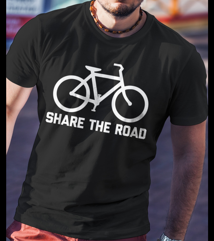 Share The Road Funny Cool Cycling Bicycle T-Shirt