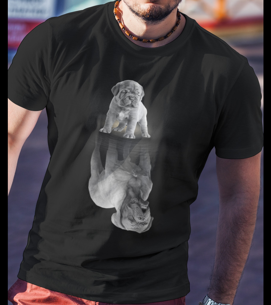 Dogue De Bordeaux Puppy Reflection Art Dogue De Bordeaux Mother Dogue De Bordeaux Dog T-Shirt